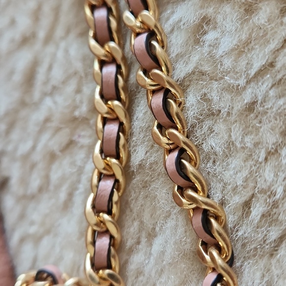 Beautiful NWOT Tory Burch Blush Pink & Gold Chain Dress Bag 🩷👗💛 - Picture 5 of 17